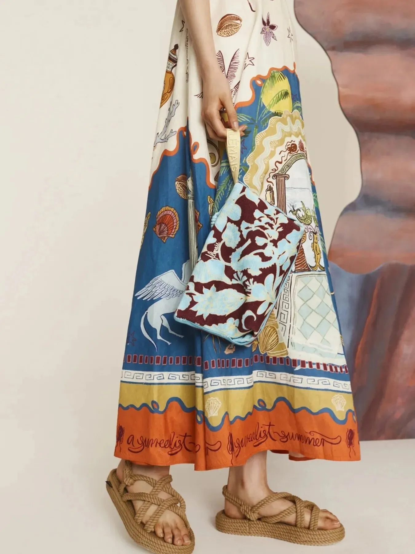 Printed Square Neck Maxi Cami Dress sold by Gigi Laurent product image thumbnail 3