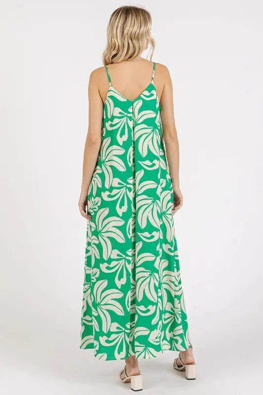 Mittoshop Printed V-Neck Maxi Cami Dress with Pockets sold by Gigi Laurent product image thumbnail 2