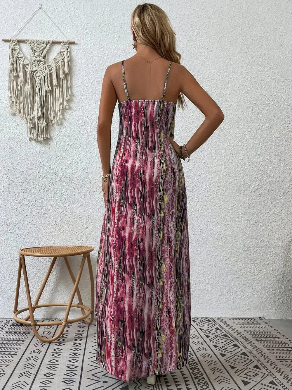 Full Size Printed Scoop Neck Maxi Cami Dress sold by Gigi Laurent product image thumbnail 5