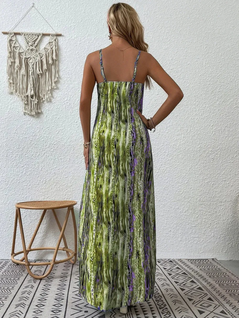 Full Size Printed Scoop Neck Maxi Cami Dress sold by Gigi Laurent product image thumbnail 2