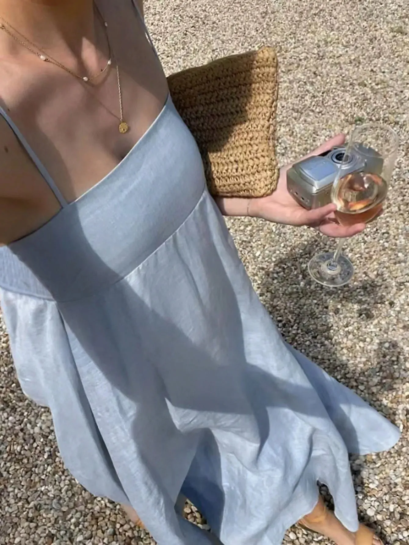 Smocked Square Neck Cami Dress sold by Gigi Laurent product image thumbnail 5