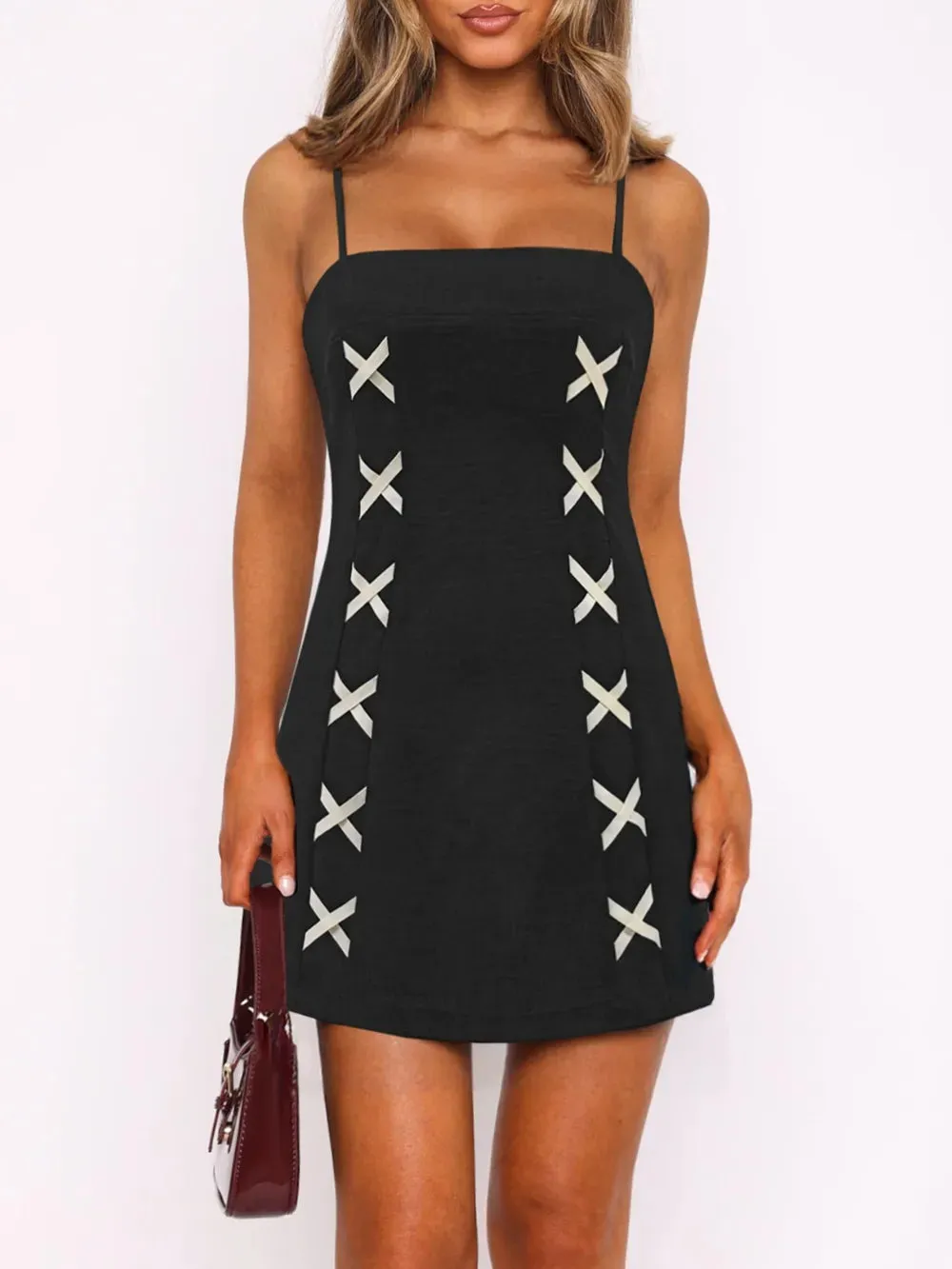 Contrast Mini Cami Dress sold by Gigi Laurent product image thumbnail 2
