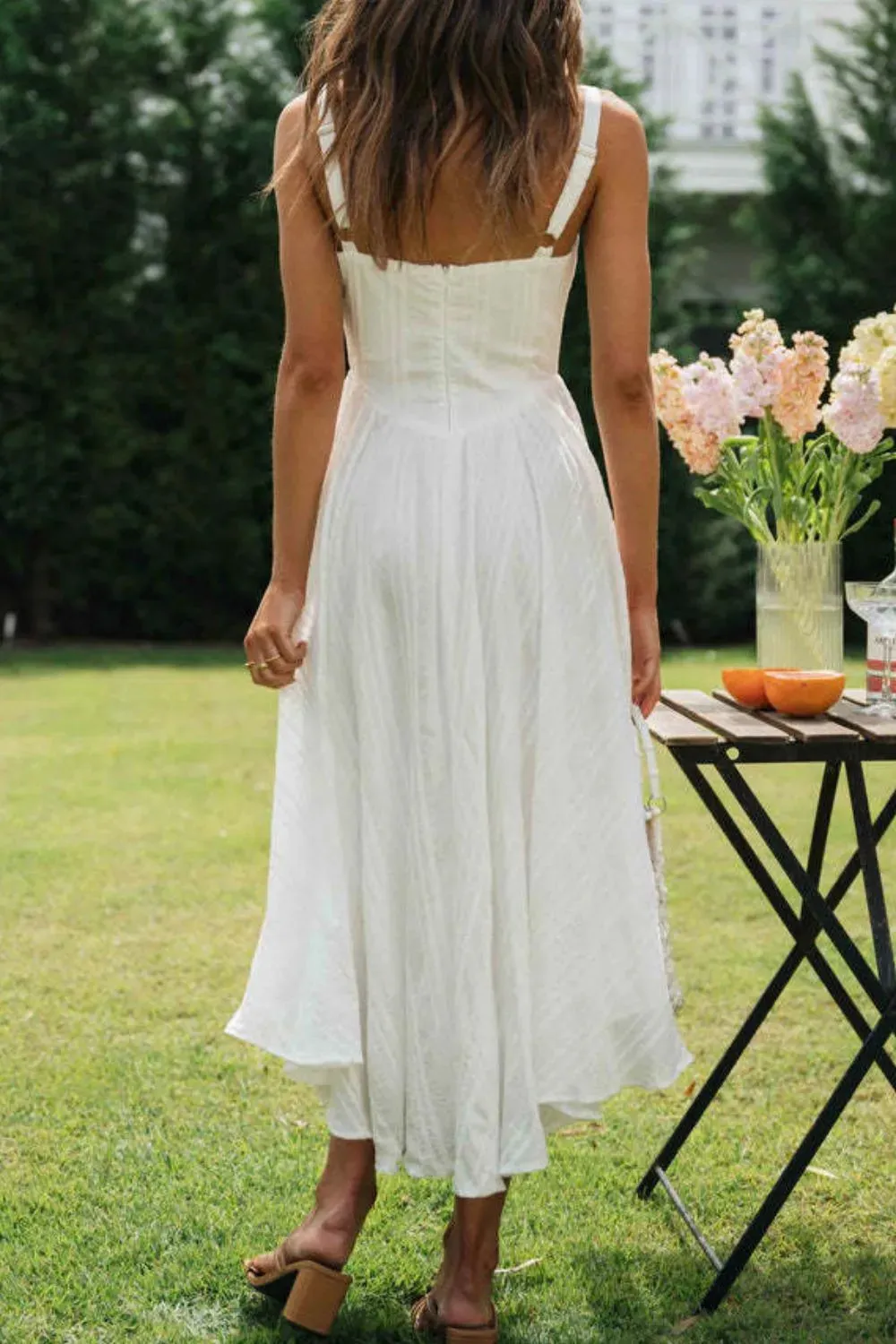 Square Neck Midi Cami Dress sold by Gigi Laurent product image thumbnail 4