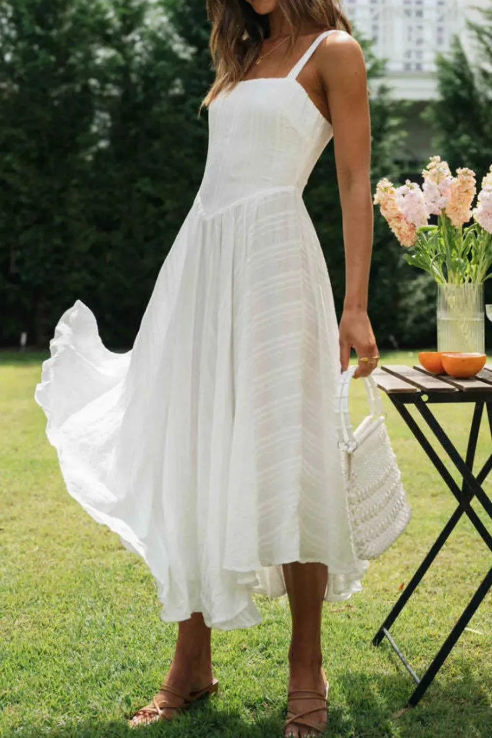 Square Neck Midi Cami Dress sold by Gigi Laurent