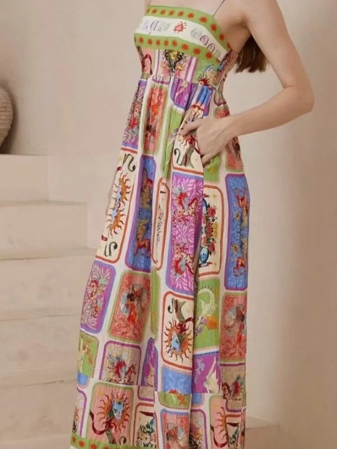 Printed Square Neck Cami Dress sold by Gigi Laurent product image thumbnail 2