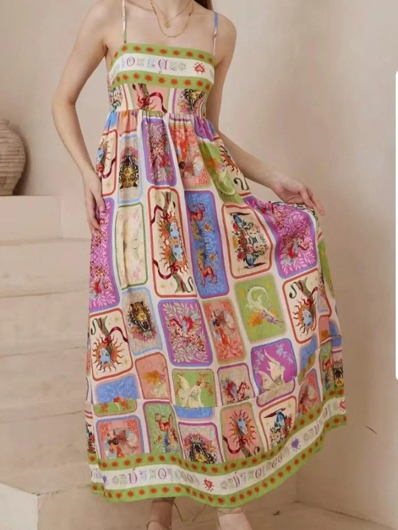 Printed Square Neck Cami Dress sold by Gigi Laurent product image thumbnail 3