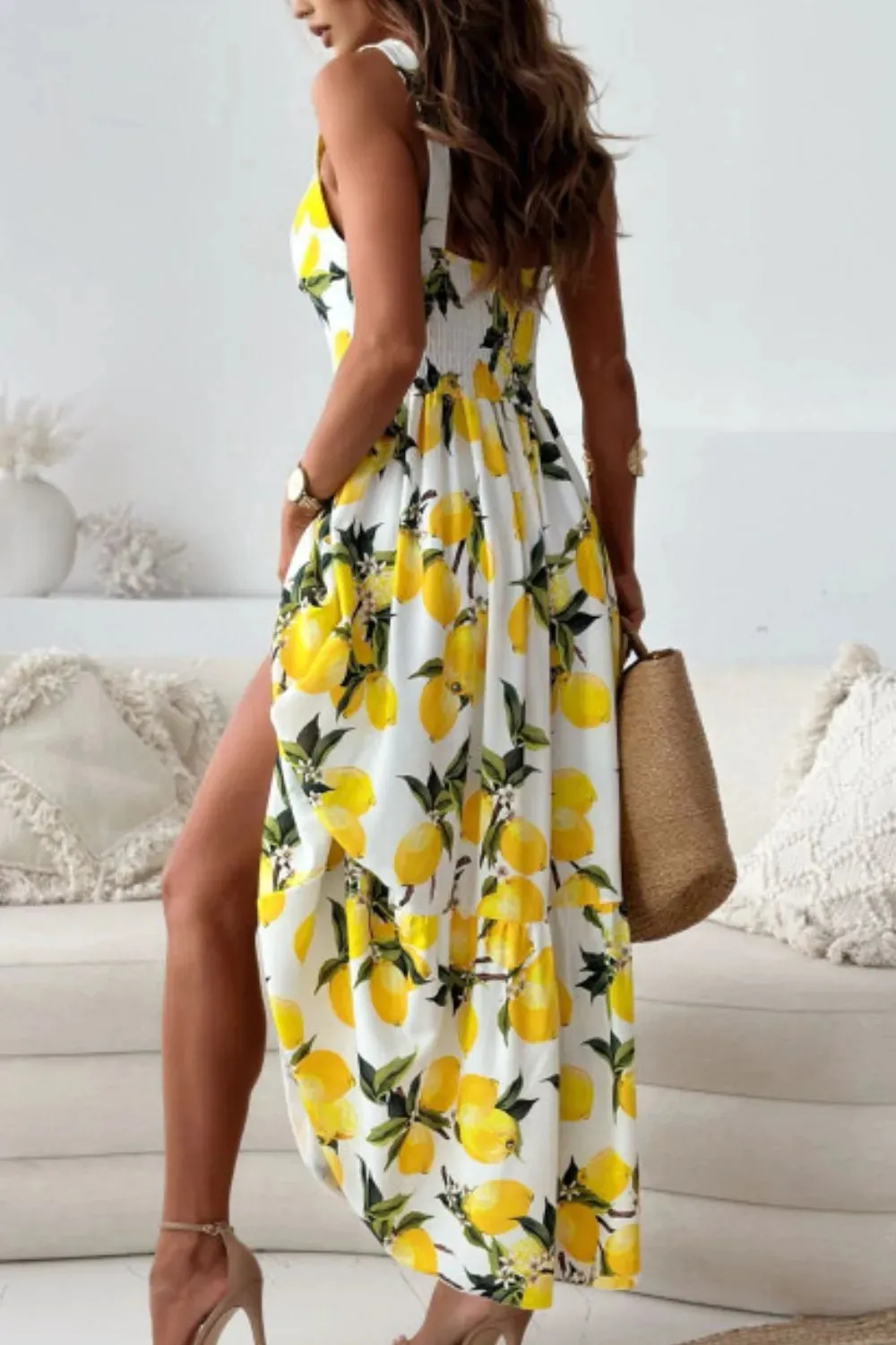 Lemon Print Sweetheart Neck Maxi Dress sold by Gigi Laurent product image thumbnail 3