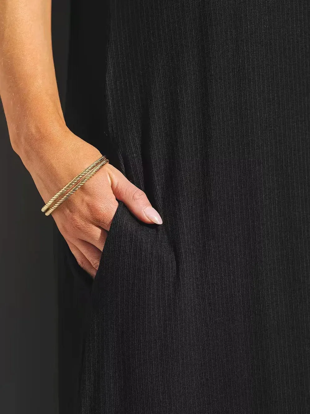 V-Neck Ruffled Hem Midi Cami Dress sold by Gigi Laurent product image thumbnail 5