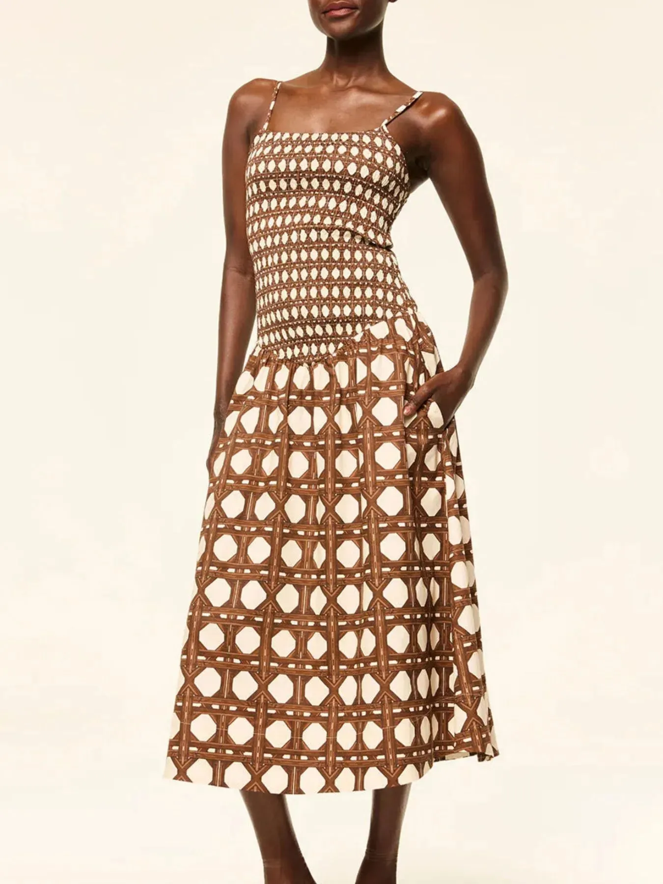 Geometric Pattern Cami Midi Dress sold by Gigi Laurent product image thumbnail 3