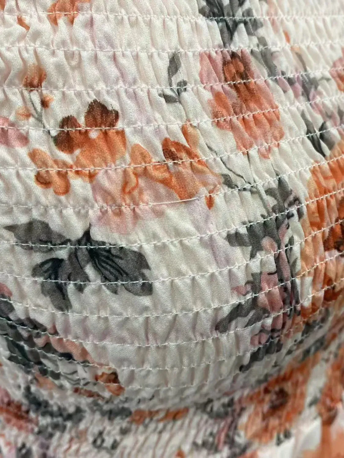 Smocked Floral Square Neck Cami Dress sold by Gigi Laurent product image thumbnail 5