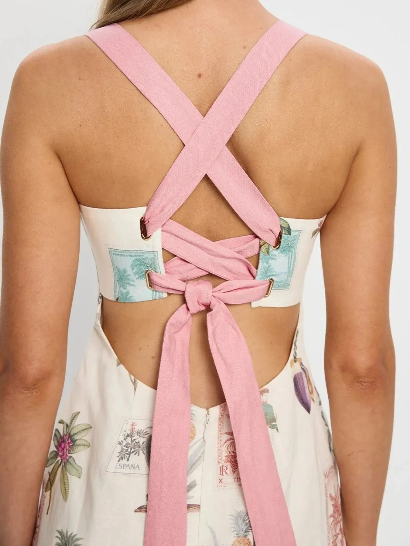 Printed Square Neck Midi Cami Dress sold by Gigi Laurent product image thumbnail 4