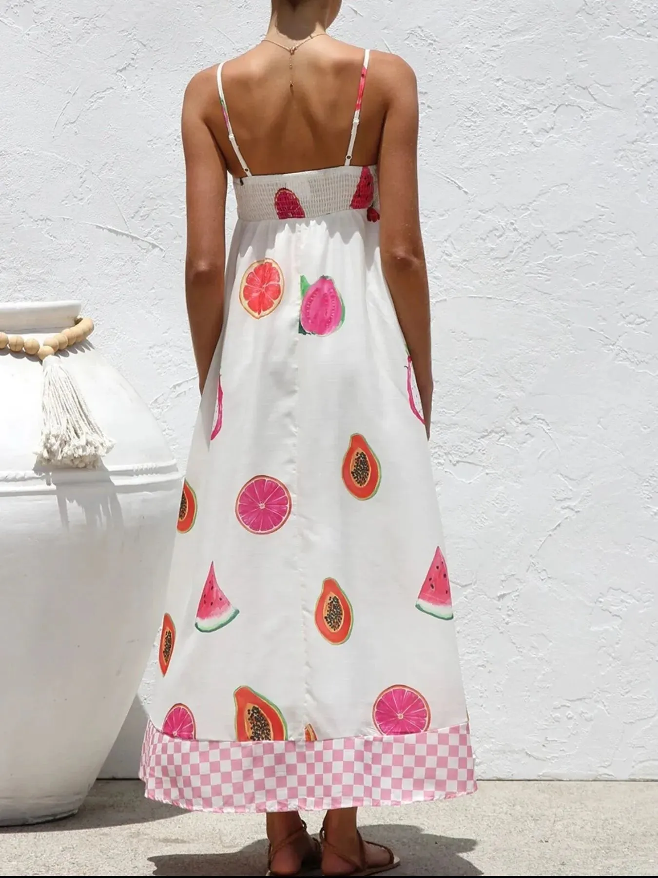Printed Square Neck Maxi Cami Dress sold by Gigi Laurent product image thumbnail 5