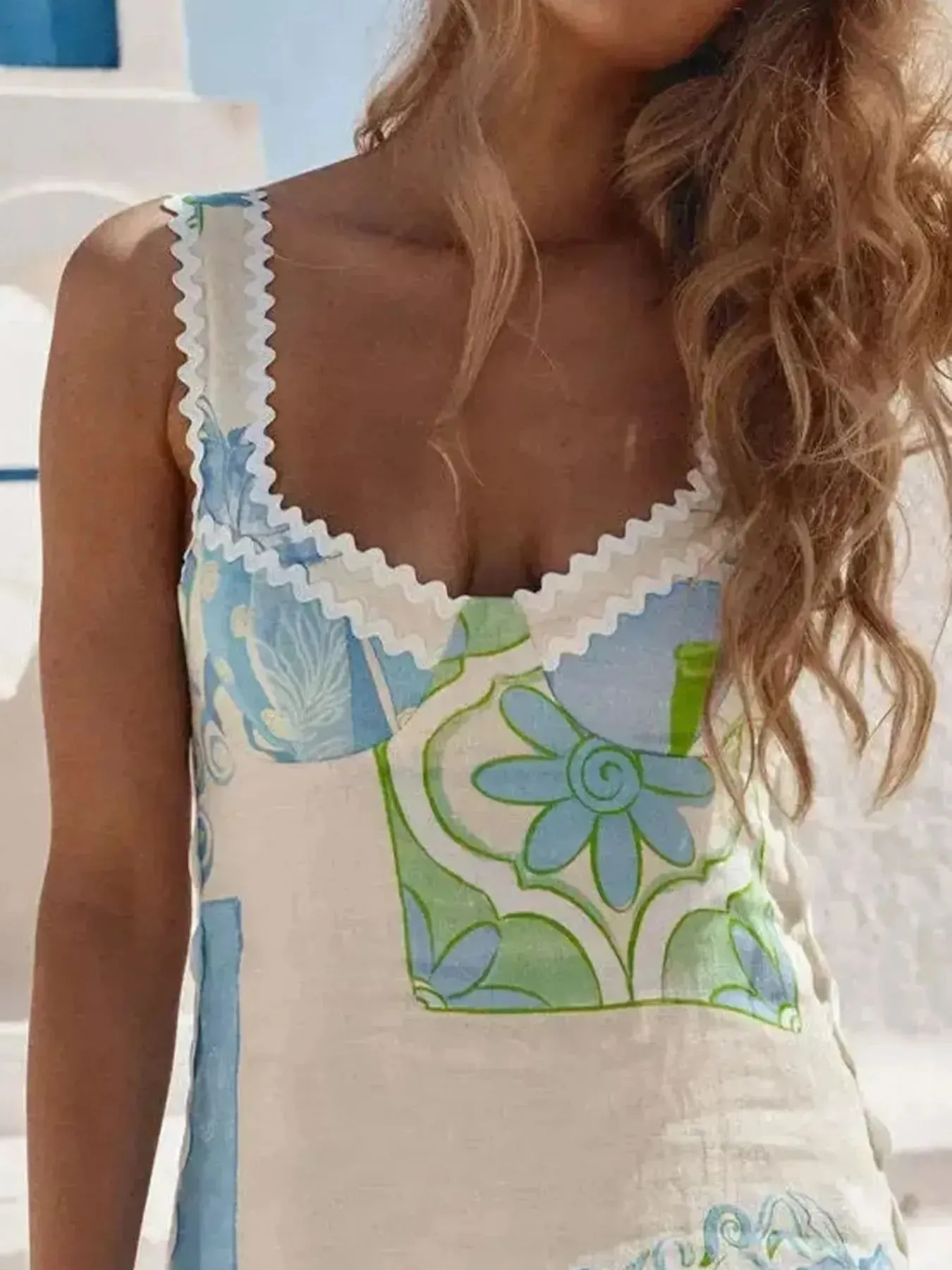 Tied Back Printed Maxi Dress sold by Gigi Laurent product image thumbnail 4