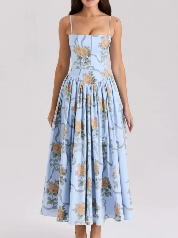 Floral Print Square Neck Cami Maxi Dress sold by Gigi Laurent