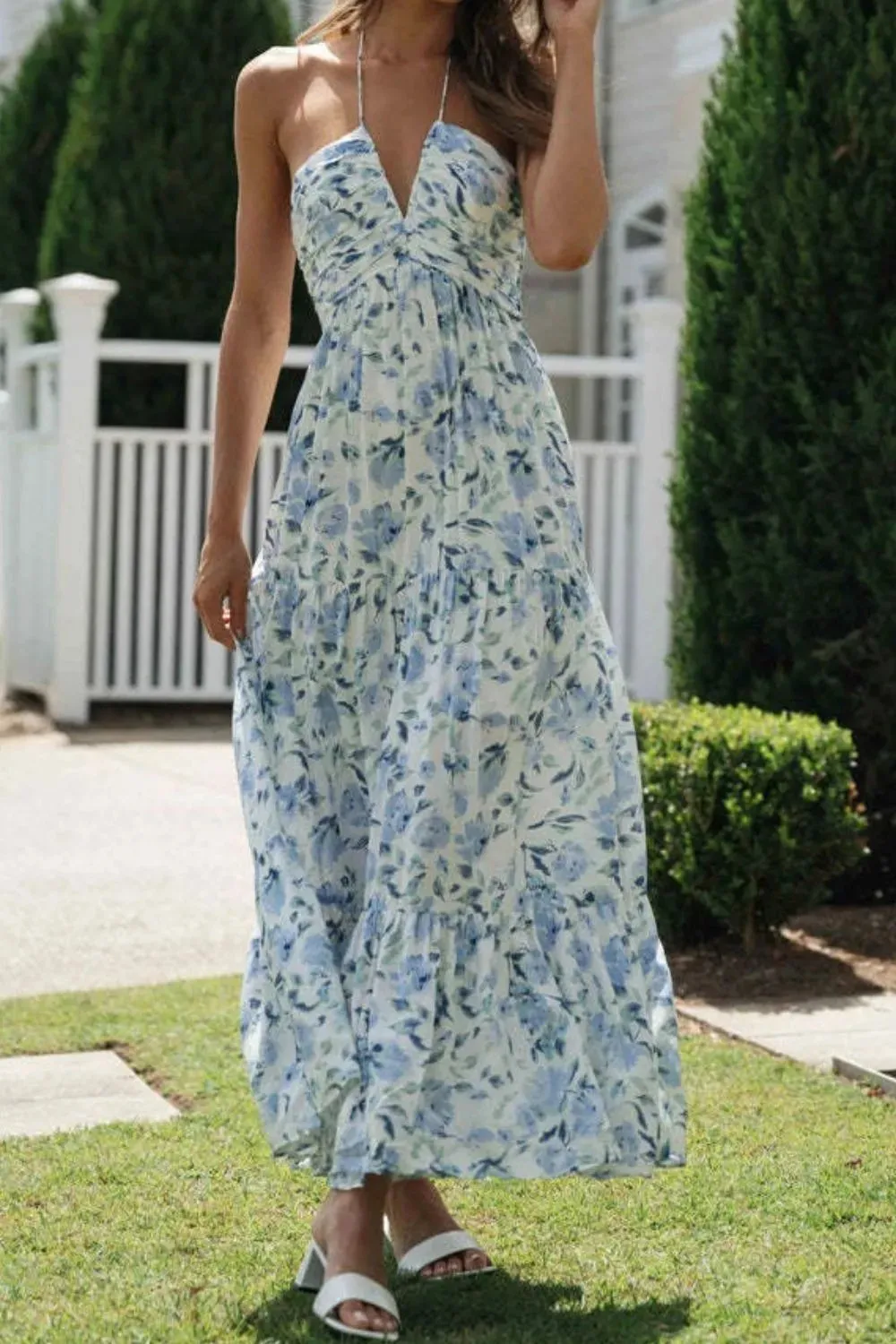 Printed Halter Neck Cami Dress sold by Gigi Laurent product image thumbnail 4