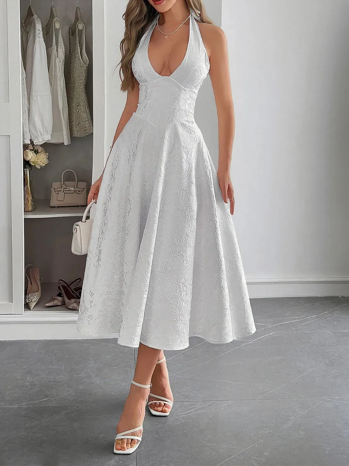 Halter Neck Midi Dress with Pockets sold by Gigi Laurent product image thumbnail 5