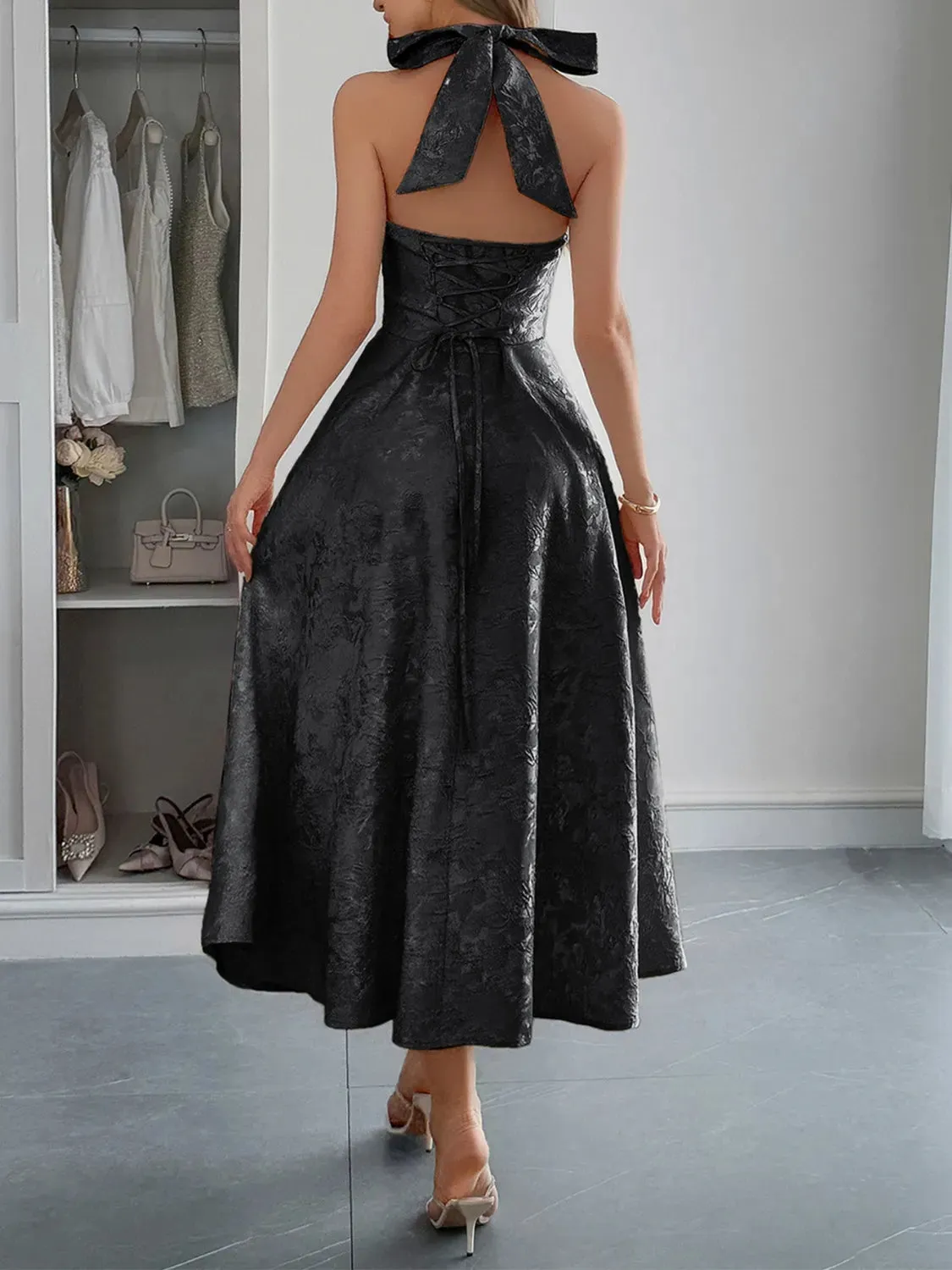 Halter Neck Midi Dress with Pockets sold by Gigi Laurent product image thumbnail 3