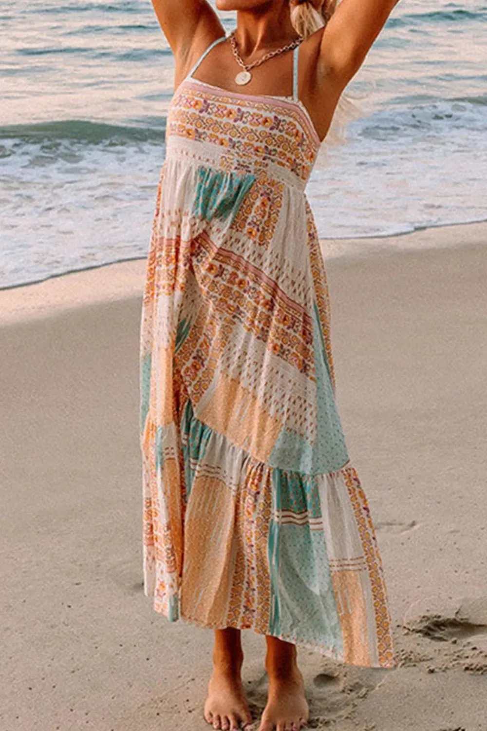 Printed Square Neck Cami Dress sold by Gigi Laurent product image thumbnail 3