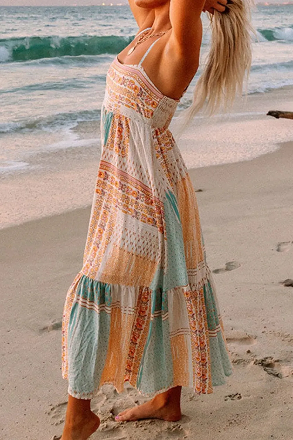 Printed Square Neck Cami Dress sold by Gigi Laurent product image thumbnail 4