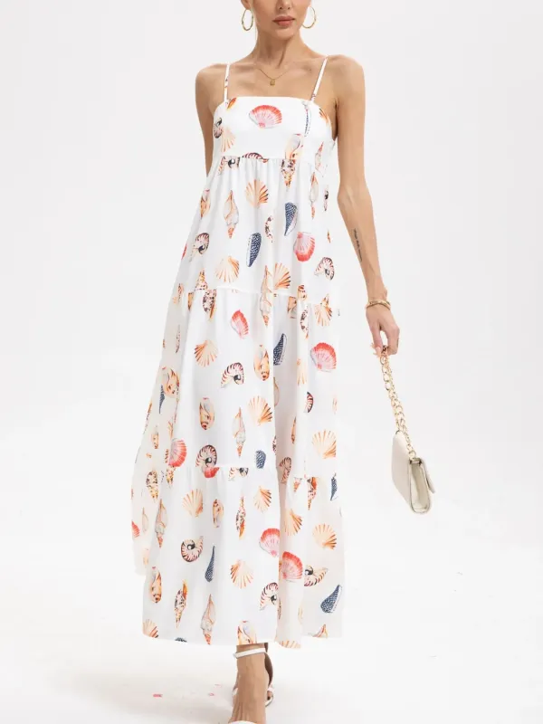 Printed Square Neck Cami Maxi Dress sold by Gigi Laurent