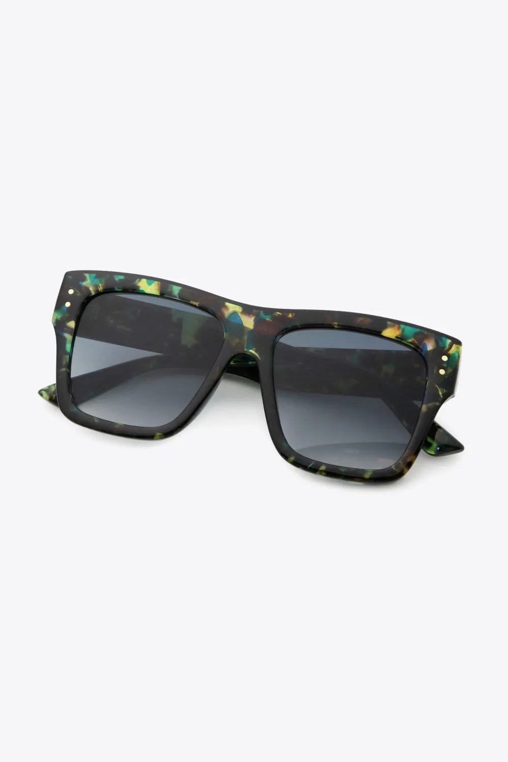 UV400 Patterned Polycarbonate Square Sunglasses sold by Gigi Laurent product image thumbnail 3