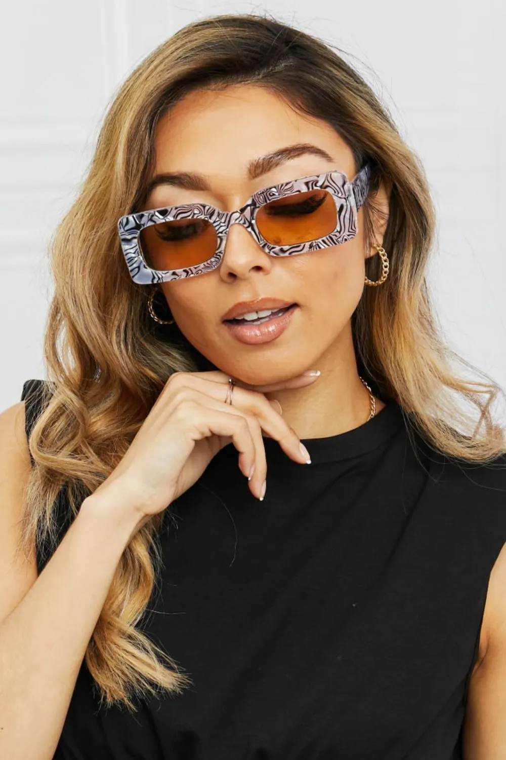 Tortoiseshell Rectangle Polycarbonate Sunglasses sold by Gigi Laurent