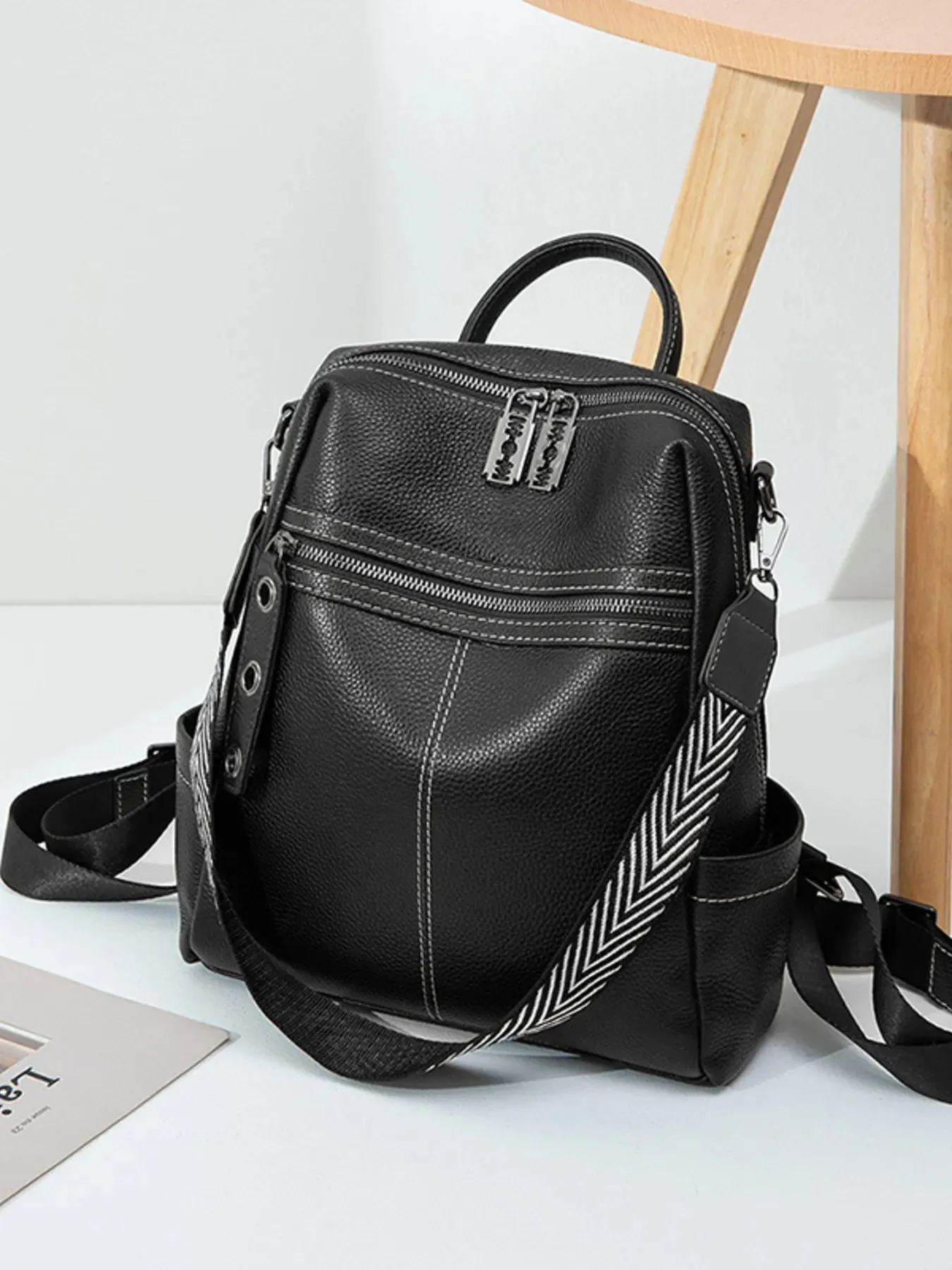 Leather Multi-Compartment Backpack Bag sold by Gigi Laurent