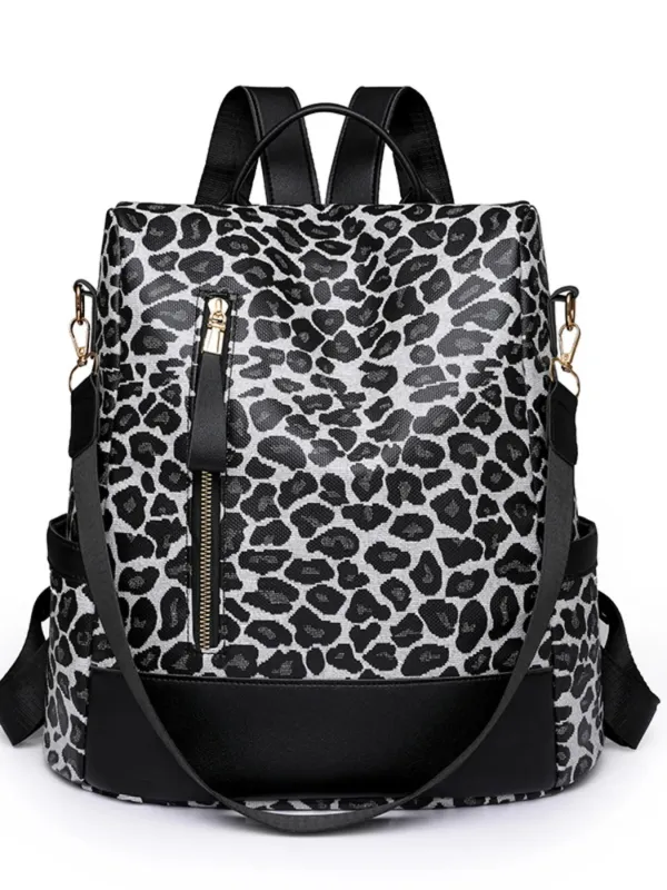 Leopard Print Backpack Bag made by Trendsi