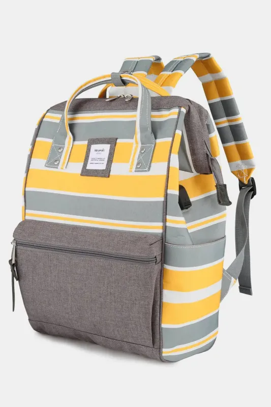 Himawari Striped Waterproof Nylon Backpack Bag with Side Pockets sold by Gigi Laurent