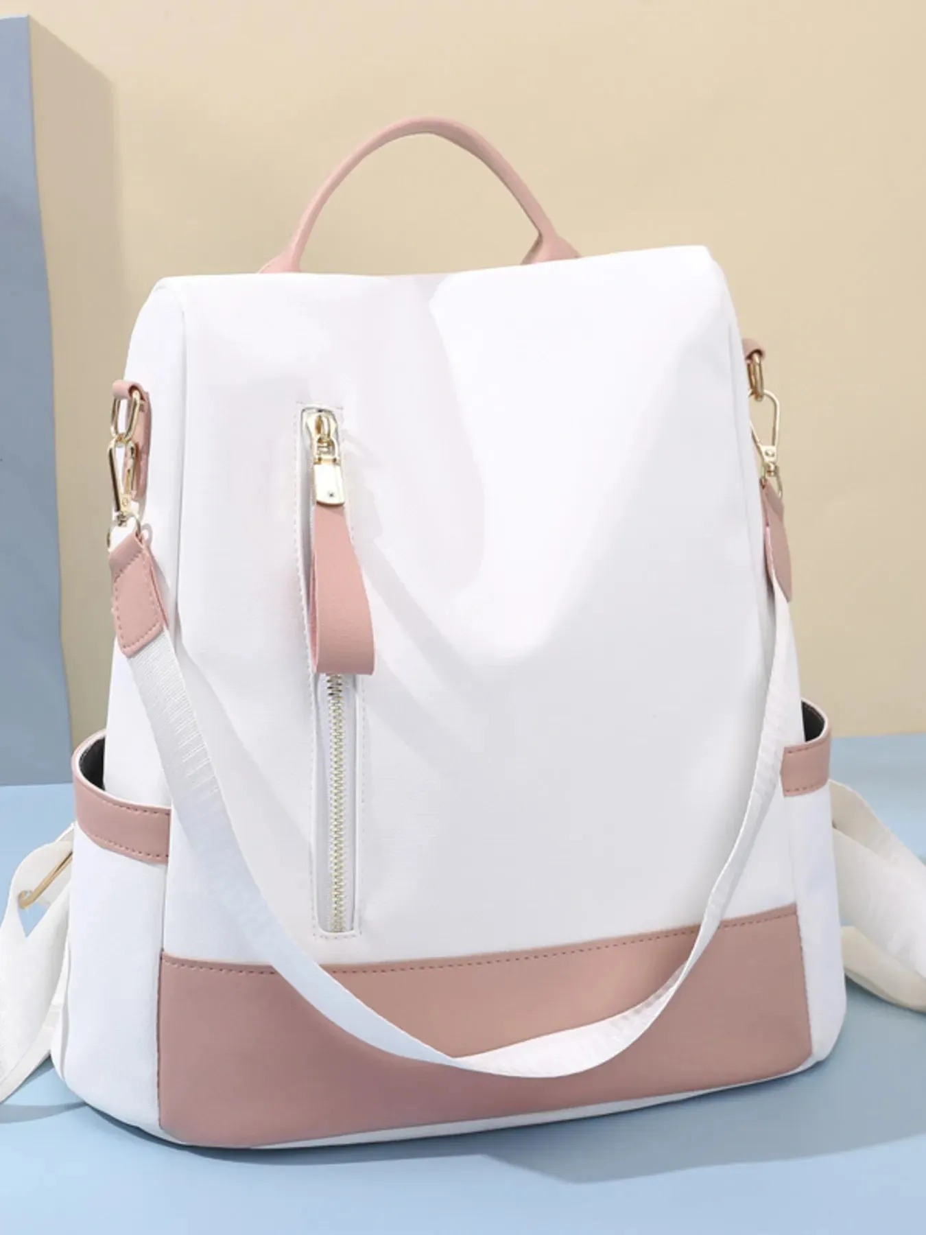 Color Block Convertible Backpack Bag sold by Gigi Laurent product image thumbnail 2
