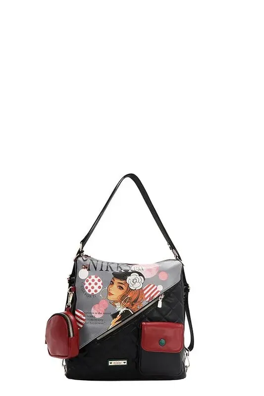 Nicole Lee USA Convertible Adjustable Strap Backpack Bag sold by Gigi Laurent product image thumbnail 3