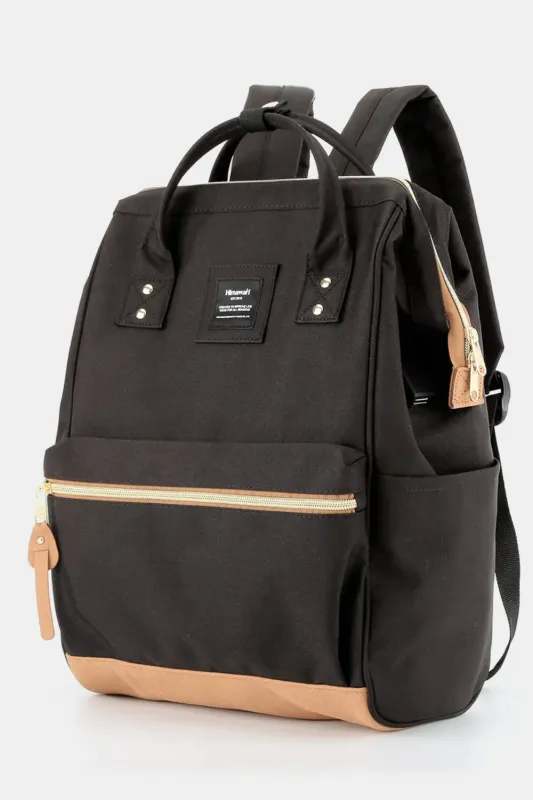 Himawari Contrast Waterproof Canvas Backpack Bag with Side Pockets sold by Gigi Laurent