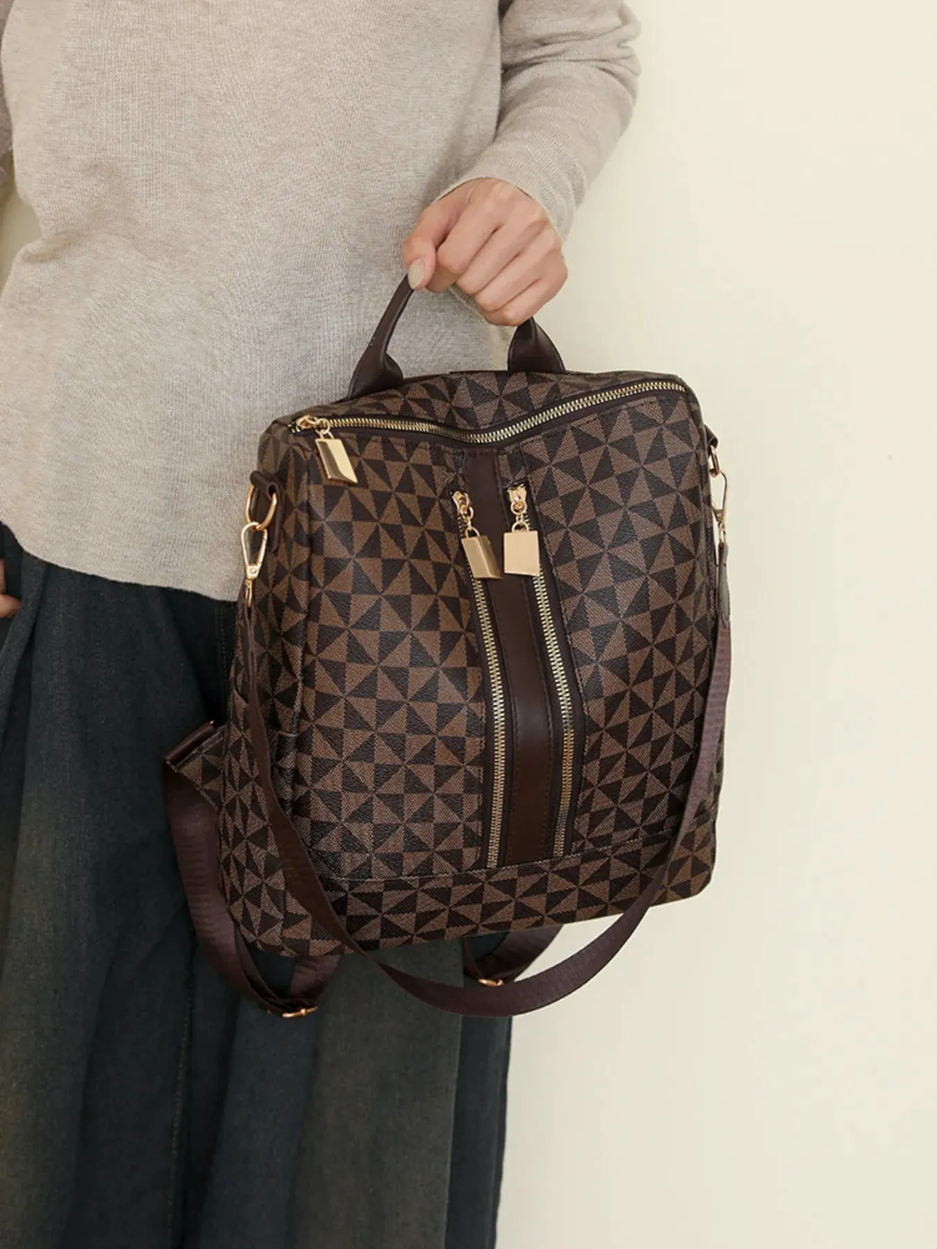 Geometric Pattern Backpack Bag sold by Gigi Laurent product image thumbnail 3