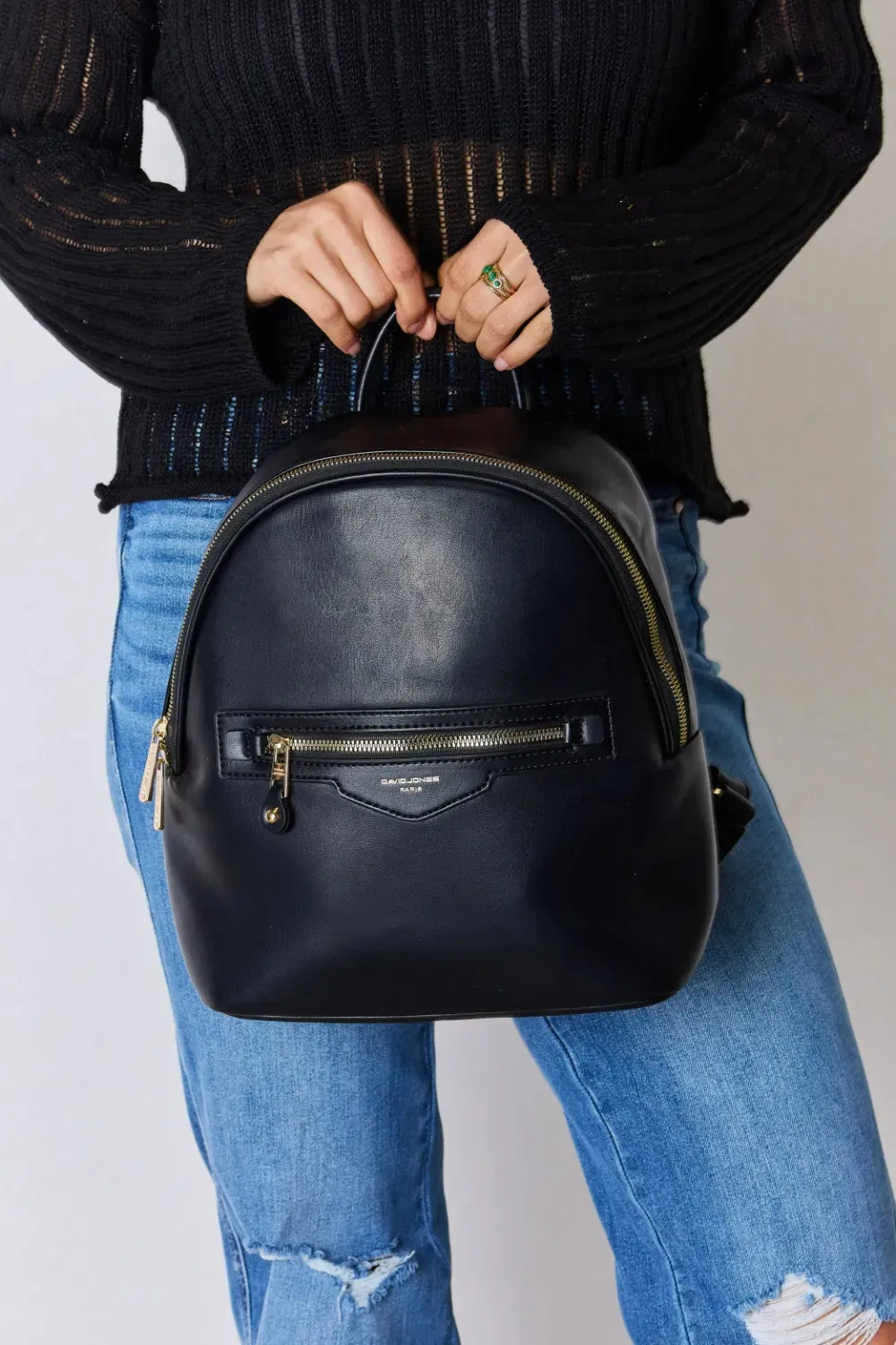 David Jones PU Leather Backpack sold by Gigi Laurent