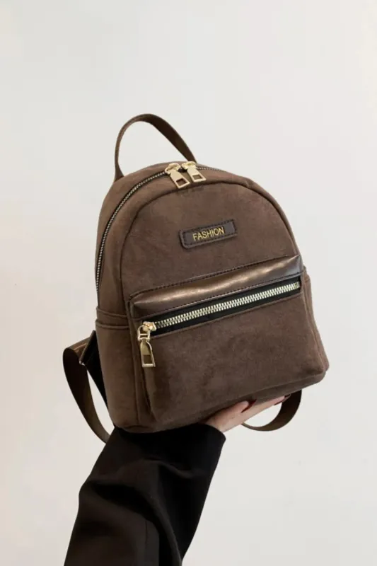 Suede Adjustable Strap Backpack Bag sold by Gigi Laurent