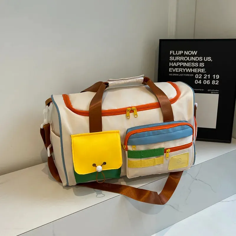 Color Block Multi-Pockets Travel Bag sold by Gigi Laurent