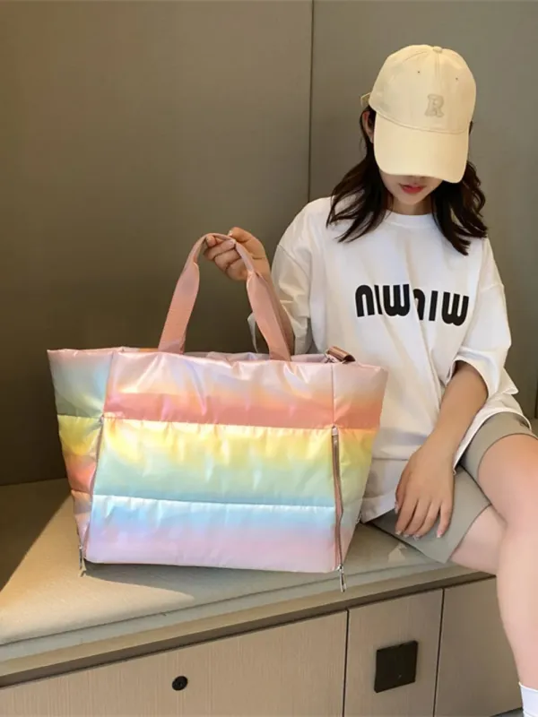 Gradient Quilted Travel Bag with Side Zippers sold by Gigi Laurent