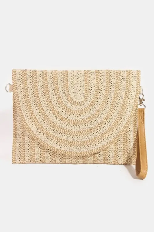 Fame Two Tone Woven Paper Envelope Clutch Bag sold by Gigi Laurent