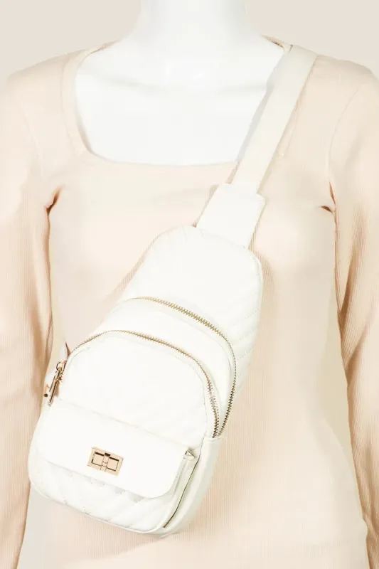 Fame Faux Leather Cushioned Sling Bag sold by Gigi Laurent