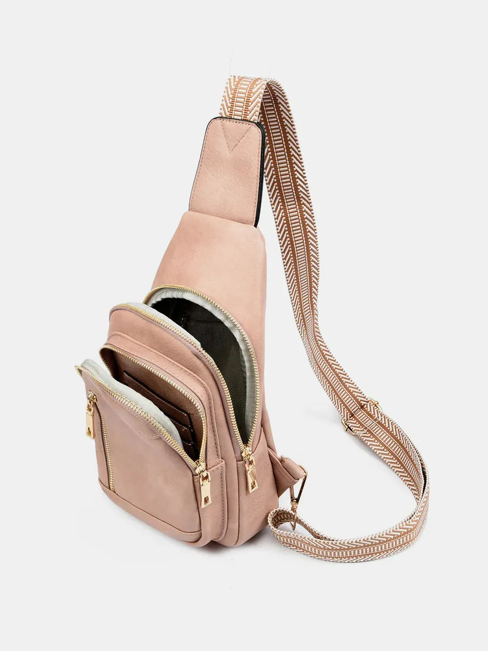 PU Leather Adjustable Strap Crossbody Bag sold by Gigi Laurent product image thumbnail 2