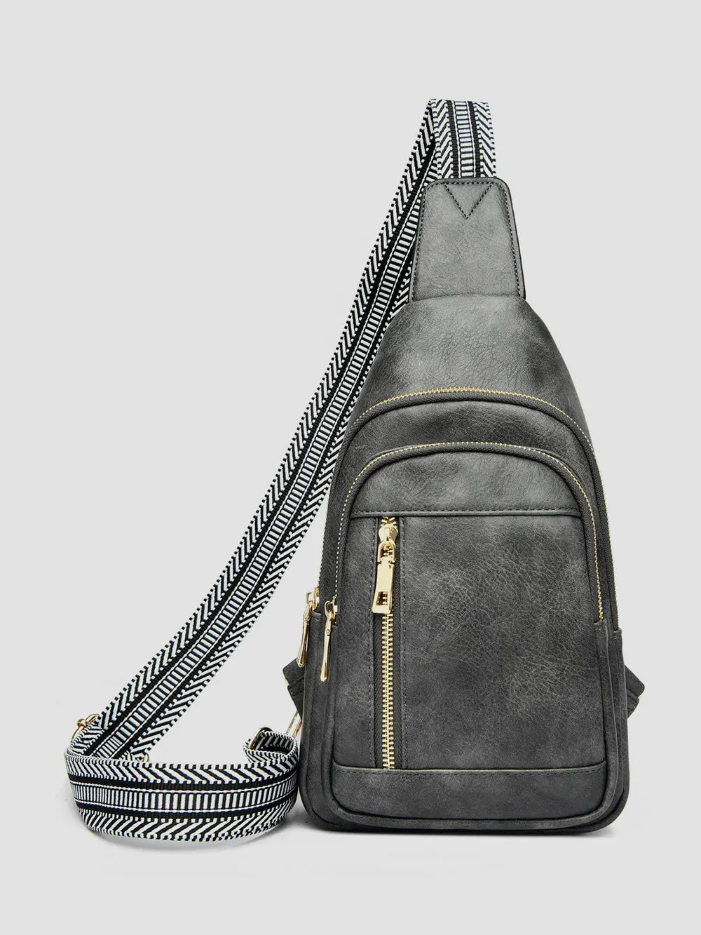 PU Leather Adjustable Strap Crossbody Bag sold by Gigi Laurent product image thumbnail 3