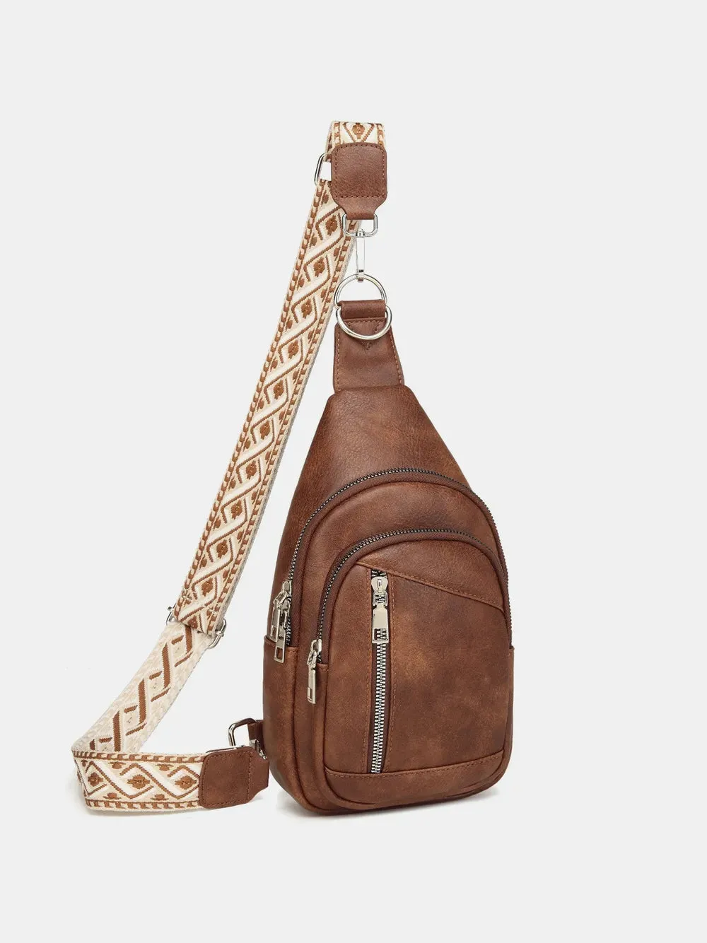 PU Leather Crossbody Bag with Two Detachable Strap sold by Gigi Laurent