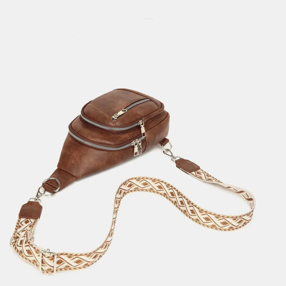 PU Leather Crossbody Bag with Two Detachable Strap sold by Gigi Laurent product image thumbnail 3