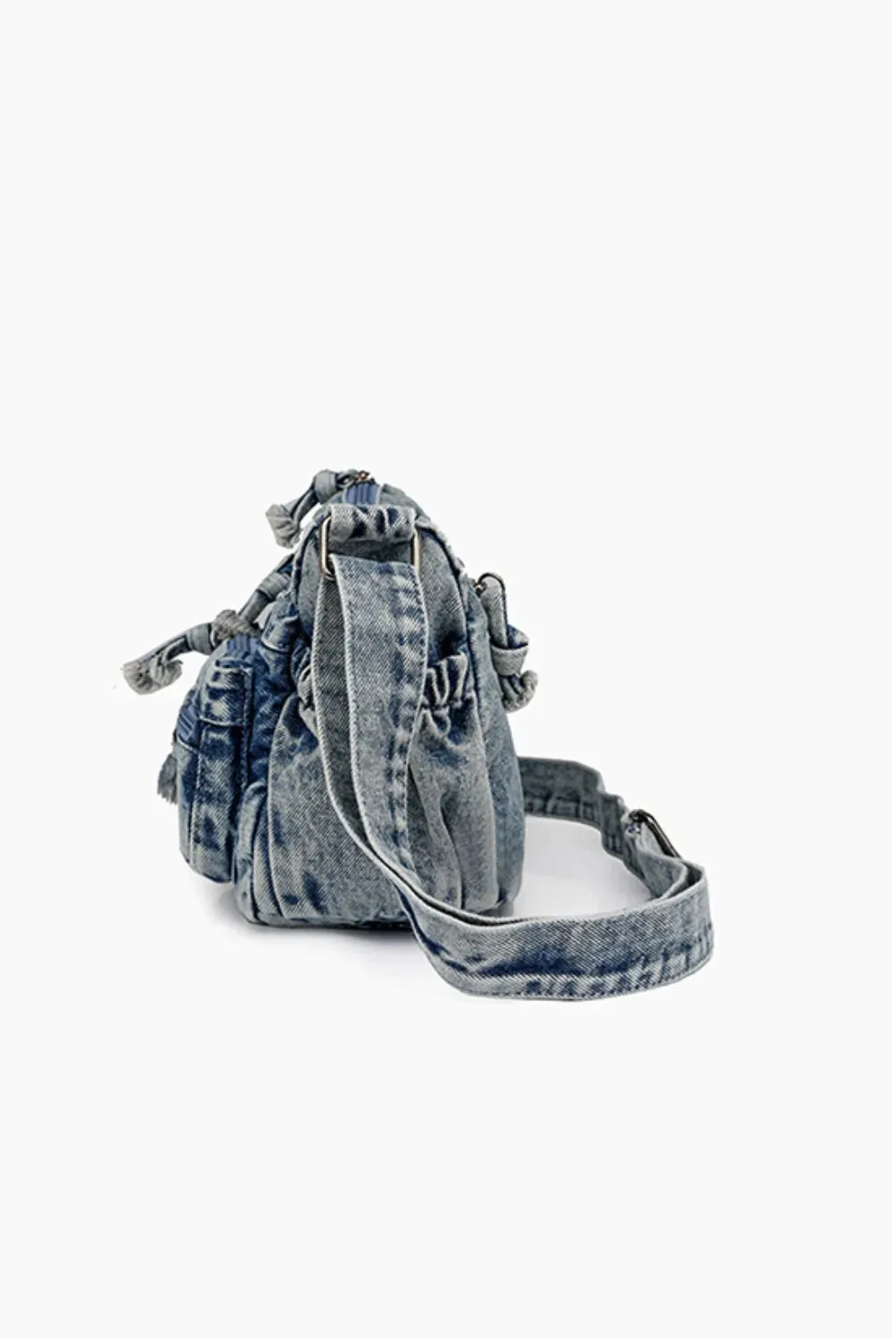 Adjustable Strap Denim Crossbody Bag sold by Gigi Laurent product image thumbnail 2