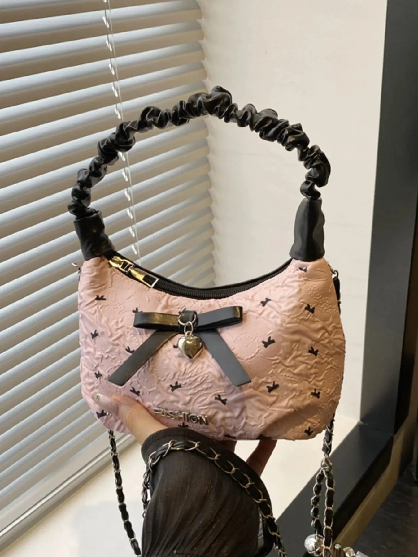 Bow Ruched Strap Crossbody Bag sold by Gigi Laurent product image thumbnail 2