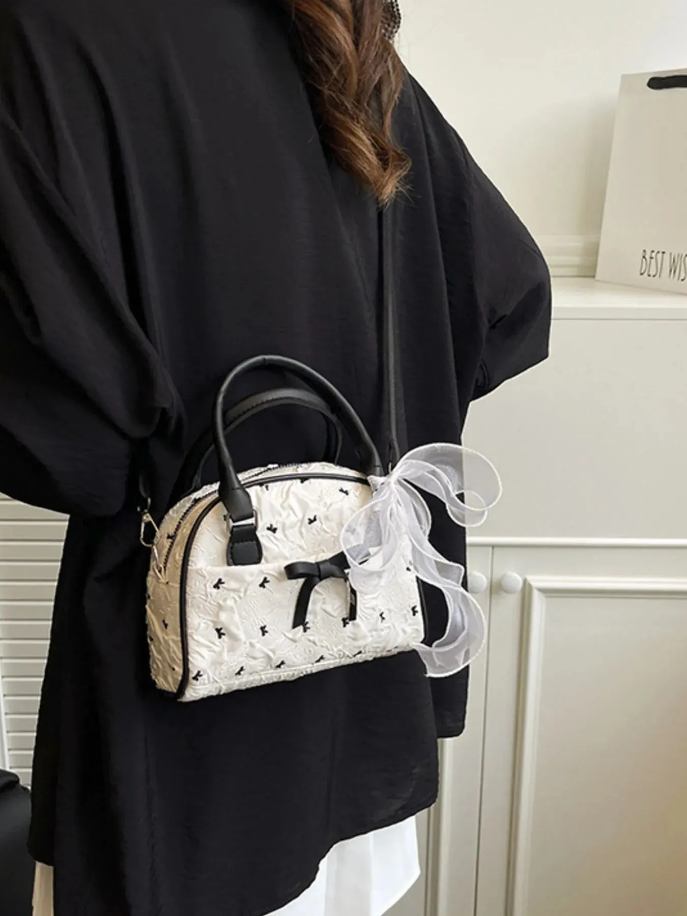 Ruched Bow Crossbody Bag sold by Gigi Laurent product image thumbnail 5