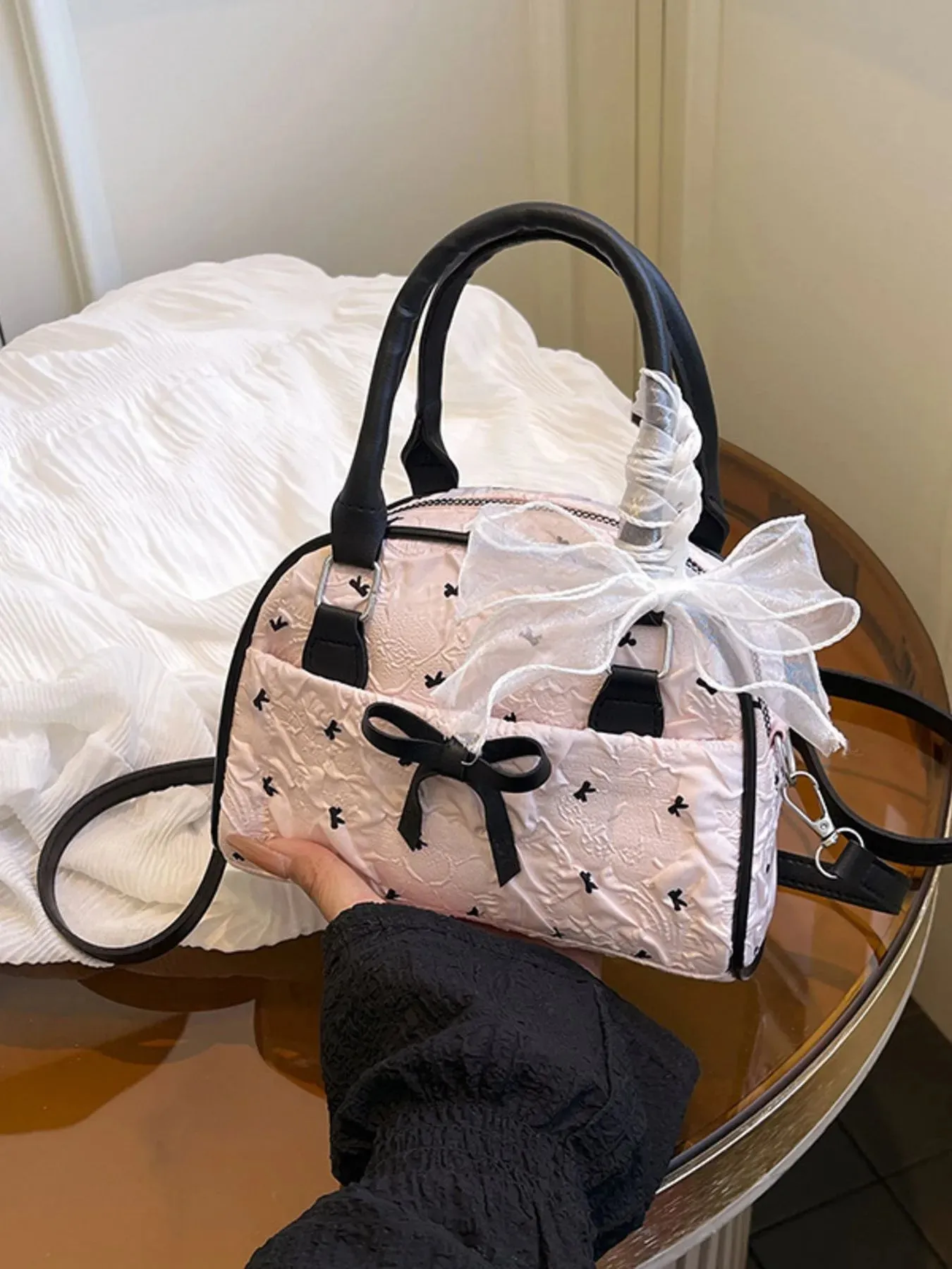 Ruched Bow Crossbody Bag sold by Gigi Laurent product image thumbnail 2