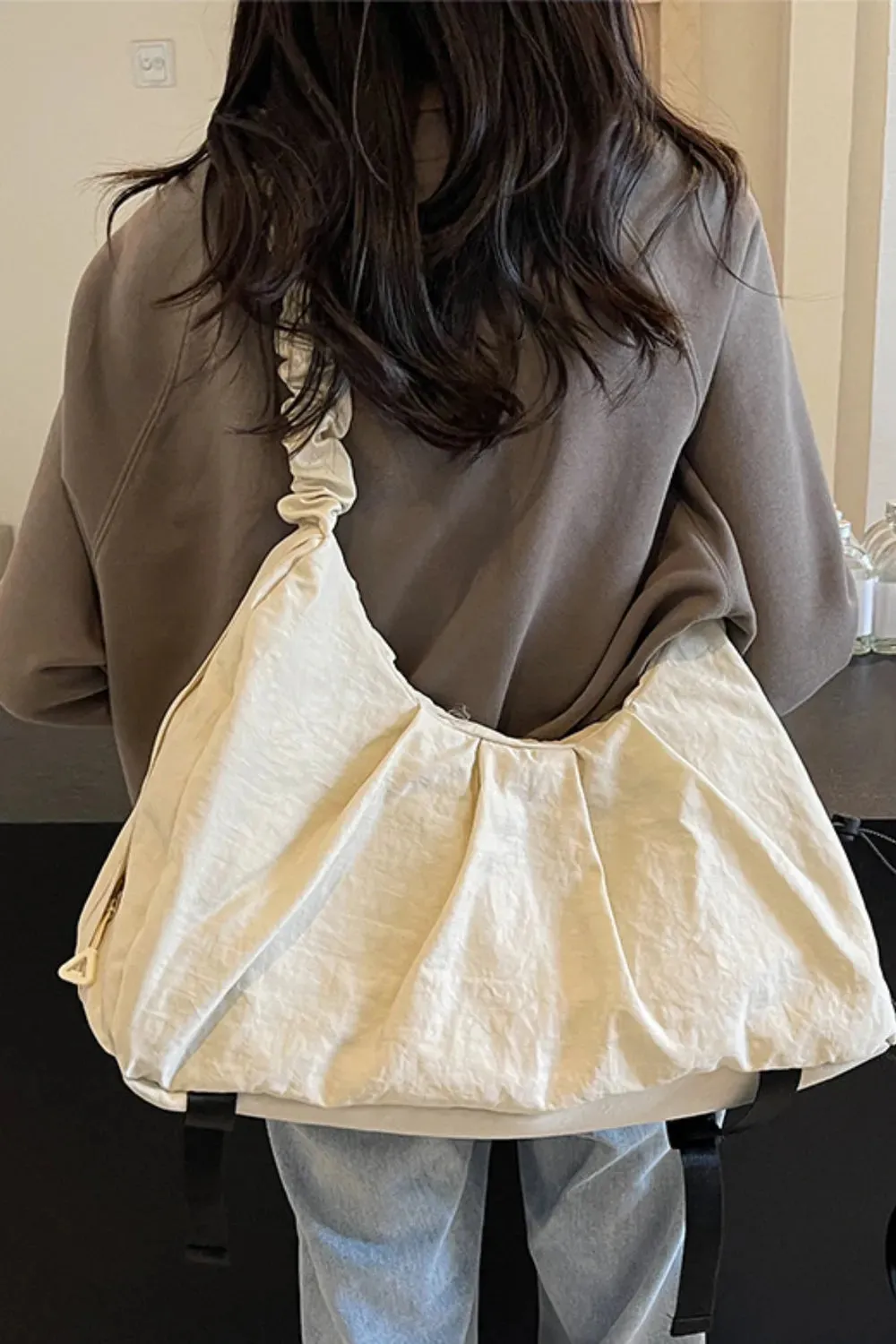 Drawstring Strap Ruched Crossbody Bag sold by Gigi Laurent product image thumbnail 4