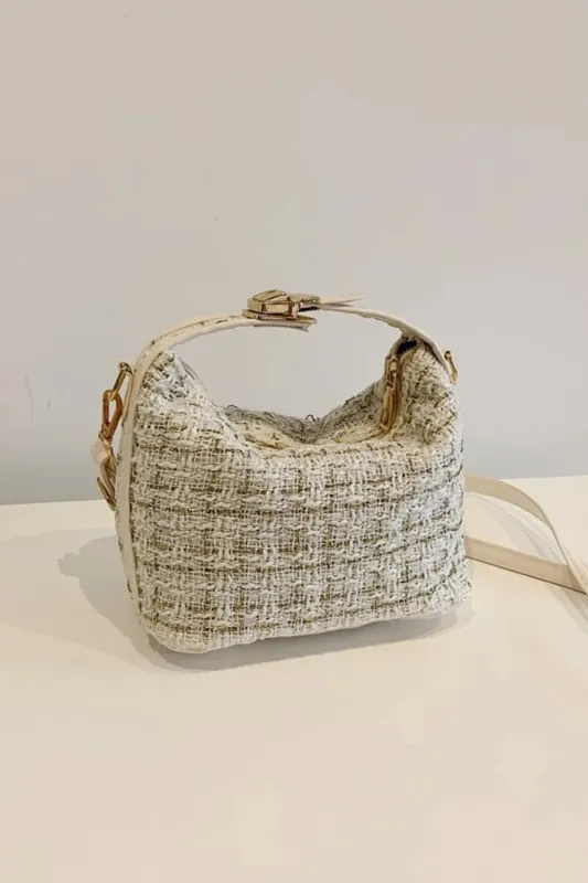 Woven Removable Strap Shoulder Bag made by Trendsi