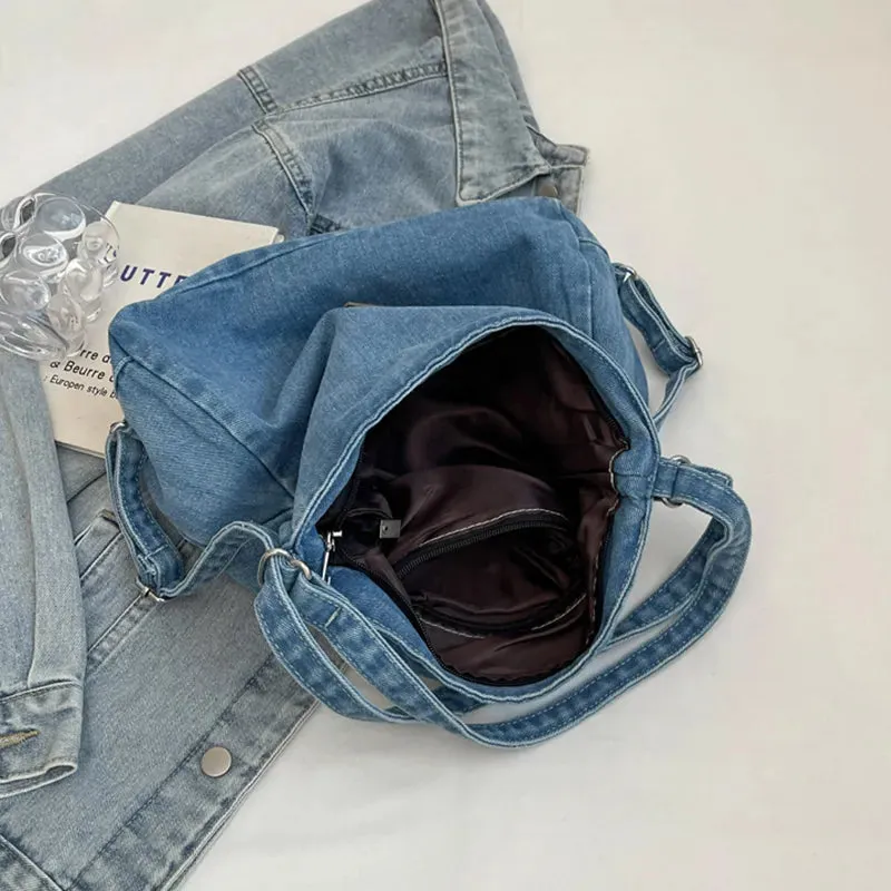 Adjustable Strap Denim Shoulder Bag sold by Gigi Laurent product image thumbnail 3